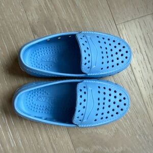 Comfy Blue Kids Moccasins